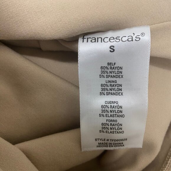 Blue Rain x Francesca’s Beige Corset-Style Bodysuit – Size S - Picture 6 of 6